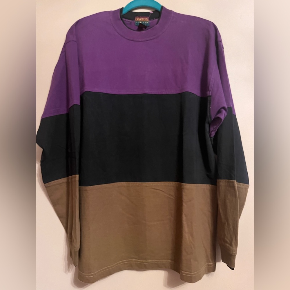 “OAKTON” limited Vintage 80s color block mens L